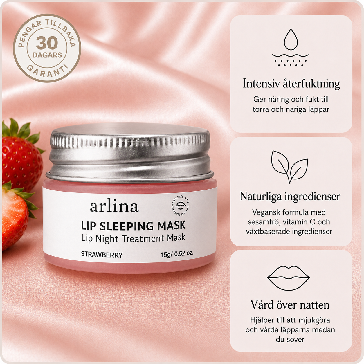 Läppmask med kollagen