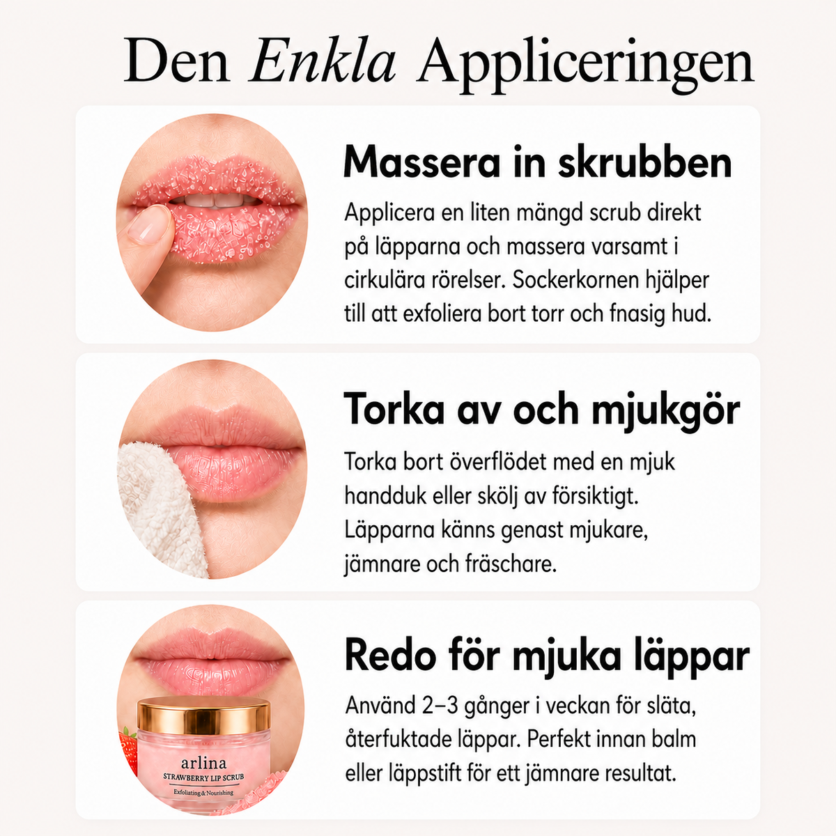 Läppskrubb Jordgubb